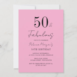50e verluetingsfeest Vijftig en Fabulous Script Kaart