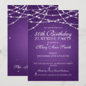50e verrassingsdag strijkstaren Paars Kaart (Voorkant / Achterkant)