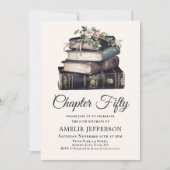 50e | Victoriaans Boek Verjaardag Kaart (Voorkant)