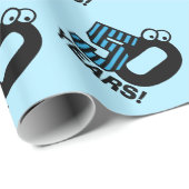 50e vijftigste verjaardag STRIPES Aangepaste naam Cadeaupapier (Rol Hoek)