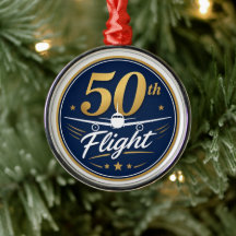 50e vlucht gouden vliegtuig reis souvenir