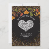 50e weddenschap Jubileum Herfst Celebration Heart Kaart (Voorkant)