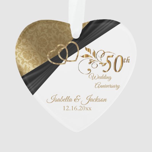 50e 💕 Wedding Jubileum Keepomwille Design Ornament (achterkant)