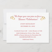 50e Winter Bruiloft Jubileum Rozen Uitnodiging (Achterkant)