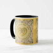 50ème Anniversaire de Mariage d'or Mug (Devant gauche)