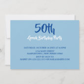 50ème Grec Anniversaire Invitation (Dos)