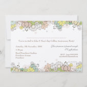 50ème Noces d'Or Invitation Photo Anniversaire de  (Dos)