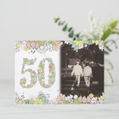 50ème Noces d'Or Invitation Photo Anniversaire de  (Debout devant)