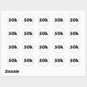 50k cirkel ronde sticker (Vel)