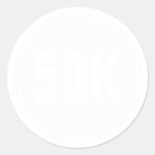 50k Runners Ultra Marathon Open Ronde Sticker (Voorkant)