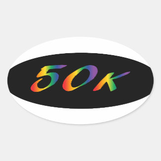50K Ultra Marathon Ovale Sticker