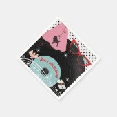 50's 1950's Record Thema Verjaardagsfeest Custom Servet (Hoek)