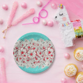 50s  Border Print Daisies Papier Bord (Feest)