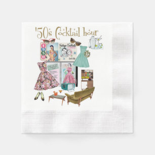 50s Cocktail uur servetten