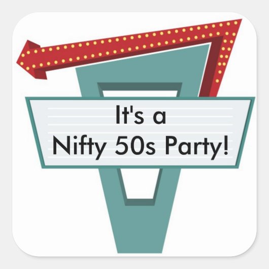 50s Diner Sign 1 Sticker (Voorkant)