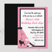 50's Fifties Sock Hop Poedel Rok Uitnodigingen (Voorkant / Achterkant)