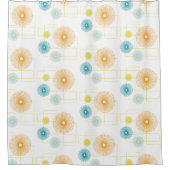 50's Flowers Shower Curtain Douchegordijn (Voorkant)