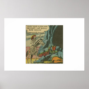 50s Golden age Horror strips enge retro-komiek Poster