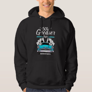 50s Greaser Hip Hop Retro 1950s Party  Danc Hoodie
