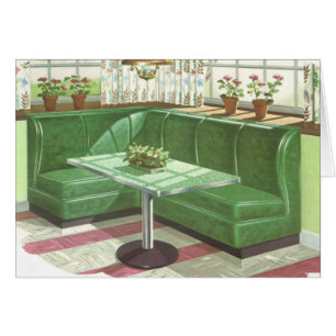 50s Green Kitchen Booth