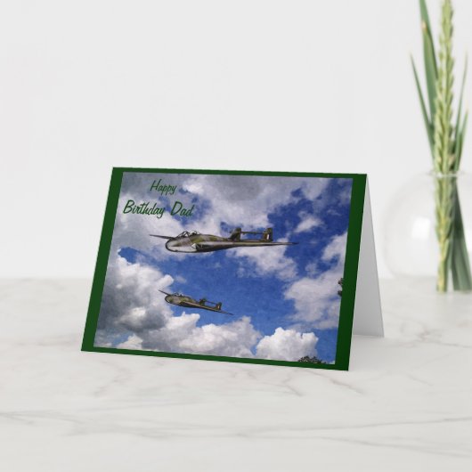  50s Jet Birthday Card Kaart (Voorkant)