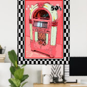 50s Jukebox Poster (Thuiskantoor)