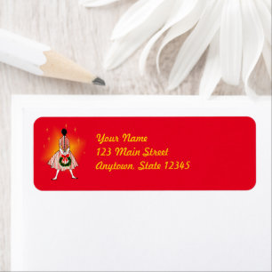 50s Kerstmis Meisje Retouradres Labels