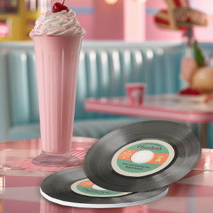 50's Record Stijl Papieren Bordje