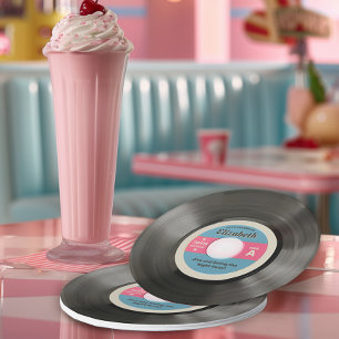 50's Record Stijl Papieren Bordje