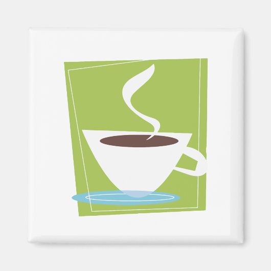 50s Retro Coffe Cup Grafisch Magneet (Voorkant)
