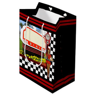 50s Retro Diner Blank Sign Medium Cadeauzakje