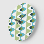 50s Retro Patterned Clock Grote Klok (Hoek)