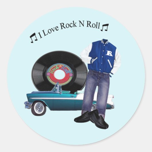 50's Rock N Roll Stickers (Voorkant)