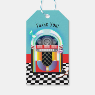 50's Sock Hop Dance Party Jukebox Red Favor Cadeaulabel