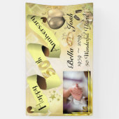 50ste bruiloft Jubileum banner met foto (Verticaal)