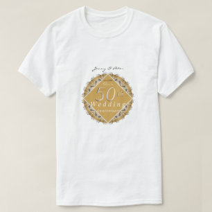 50ste bruiloft Jubileum Golden T-Shirt
