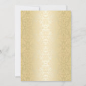 50ste bruiloft Jubileum - Goud Zwart Damask Kaart (Achterkant)