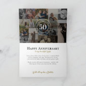 50ste bruiloft Jubileum Infinity Fotocollage Kaart (Binnen)
