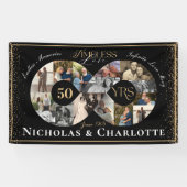 50ste bruiloft Jubileum Infinity Fotocollage Spandoek (Horizontaal)