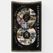 50ste bruiloft Jubileum Infinity Fotocollage Spandoek (Verticaal)