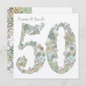 50ste de Gepersonaliseerde Uitnodiging van het (Voorkant / Achterkant)