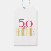 50ste en Fabulous Birthday (of uw gewenste leeftij Cadeaulabel (Voorkant)