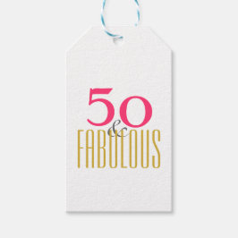 50ste en Fabulous Birthday (of uw gewenste leeftij Cadeaulabel