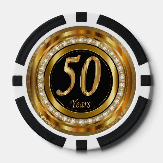 50ste Golden Years Jubileum Pokerchips (Voorkant)