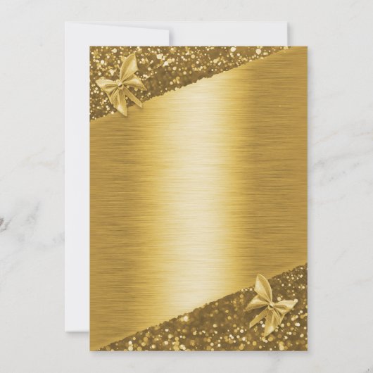 50ste goud Save the Date bruiloft Kaart (Achterkant)