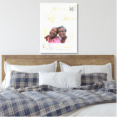 50ste gouden huwelijksjubileum foto gouden rozen canvas afdruk (Insitu (Slaapkamer))