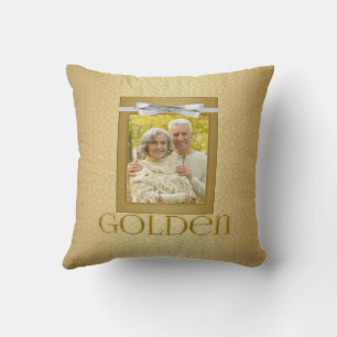 50ste gouden huwelijksjubileum foto kussen