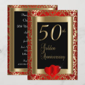 50ste gouden huwelijksjubileum kaart (Voorkant / Achterkant)