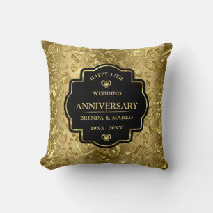 50ste gouden huwelijksjubileum kussen