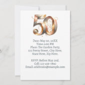 50ste gouden huwelijksjubileumfeestviering kaart (Achterkant)